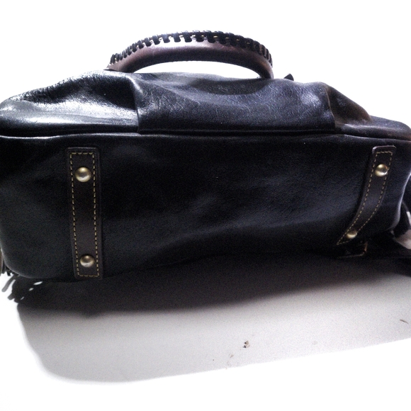 Dooney & bourke stanwhich satchel handbag purse black  florentine leathe… - Picture 4 of 7